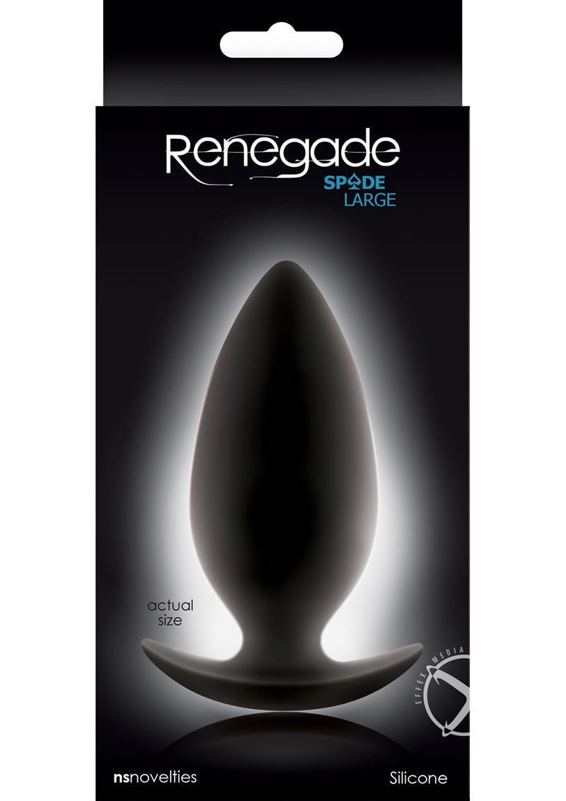 Renegade Spade Large Silicone Anal Plug Tapered Butt Plug