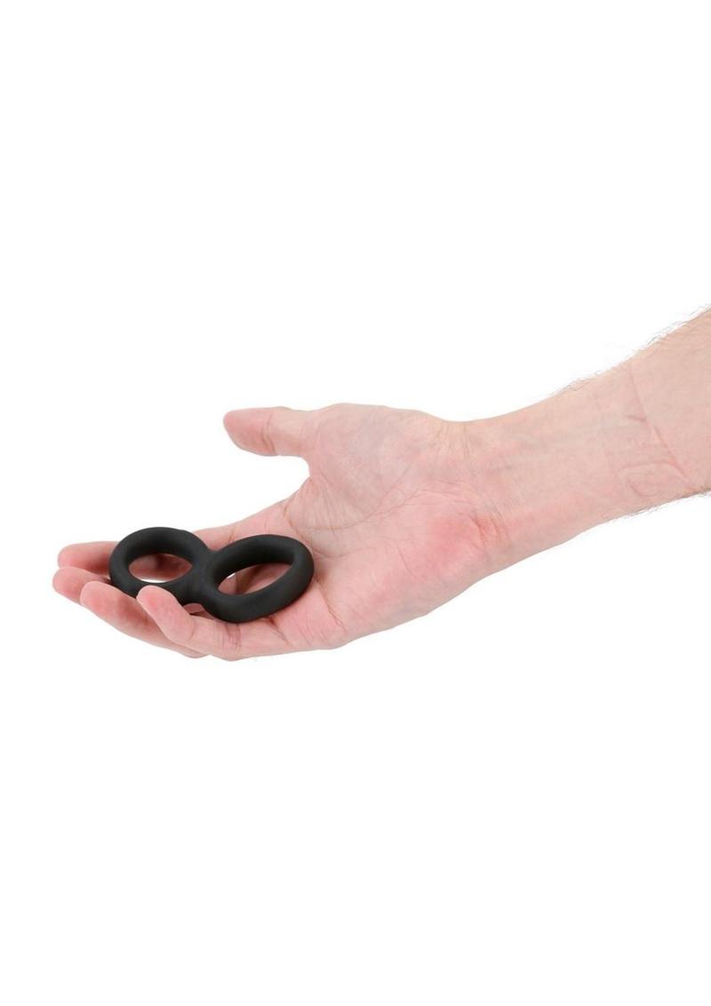 Renegade Twofold Silicone Cock Ring Super Stretchable Dual-Ring