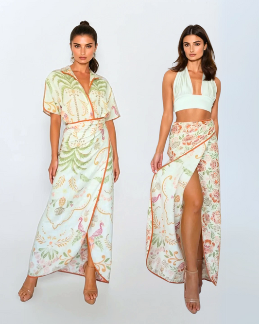 Reversible Wrap Skirt - Marbella