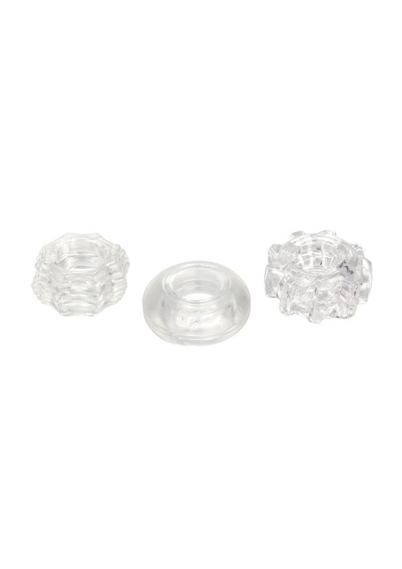 CalExotics Reversible Ring Set 3 Piece Clear