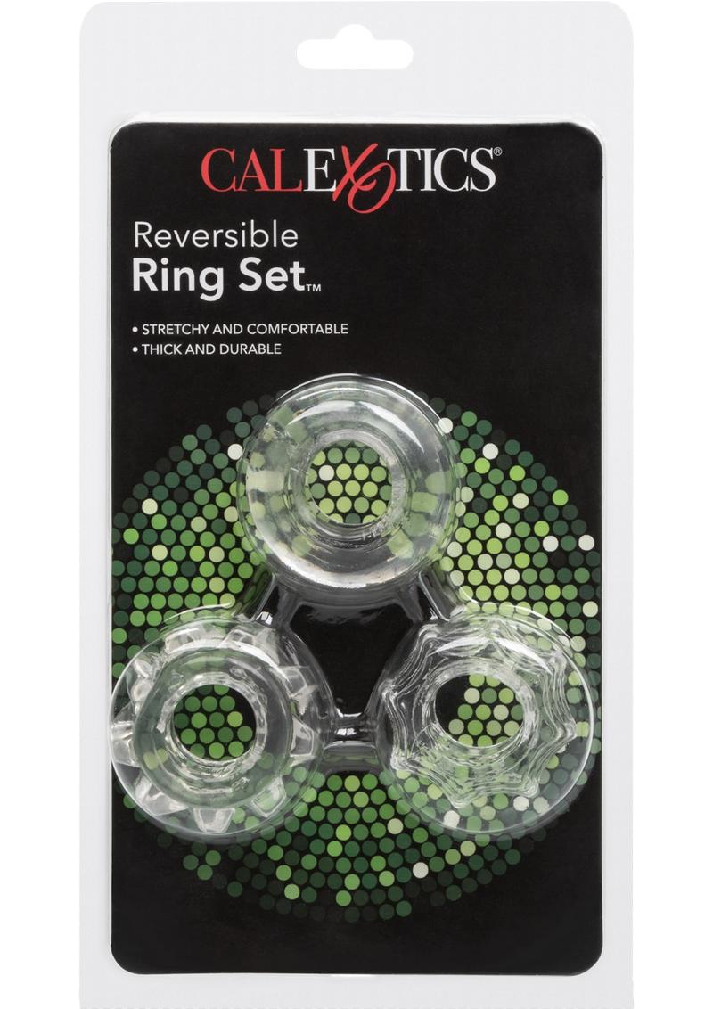 CalExotics Reversible Ring Set 3 Piece Clear
