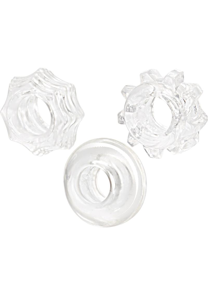 CalExotics Reversible Ring Set 3 Piece Clear