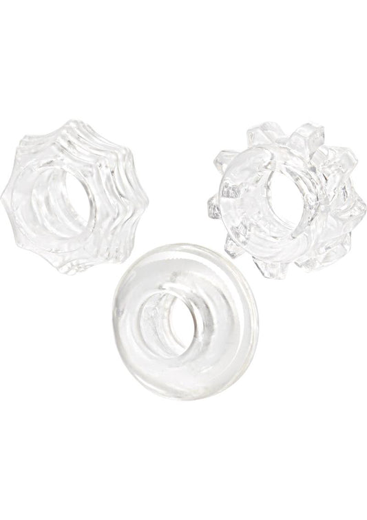 CalExotics Reversible Ring Set 3 Piece Clear