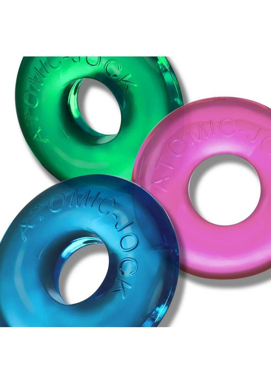 OXBALLS Ringer Max Cock Ring 3-Pack Neon Assorted Colors