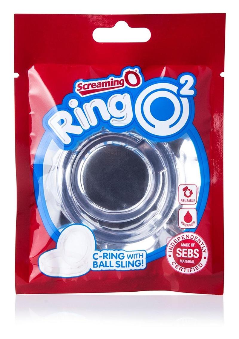 Screaming O Ring O² Clear Stretchy with Ball Sling SEBS Material