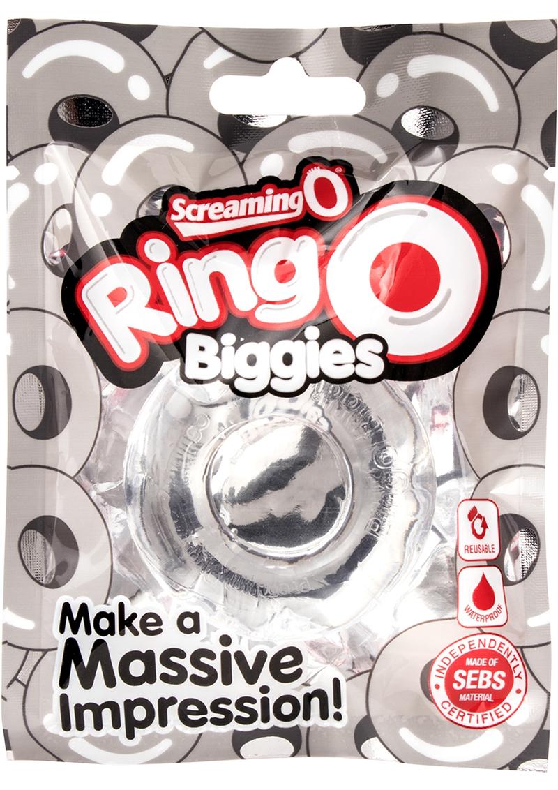 Screaming O Ring O Biggies Waterproof Blue Cock Ring