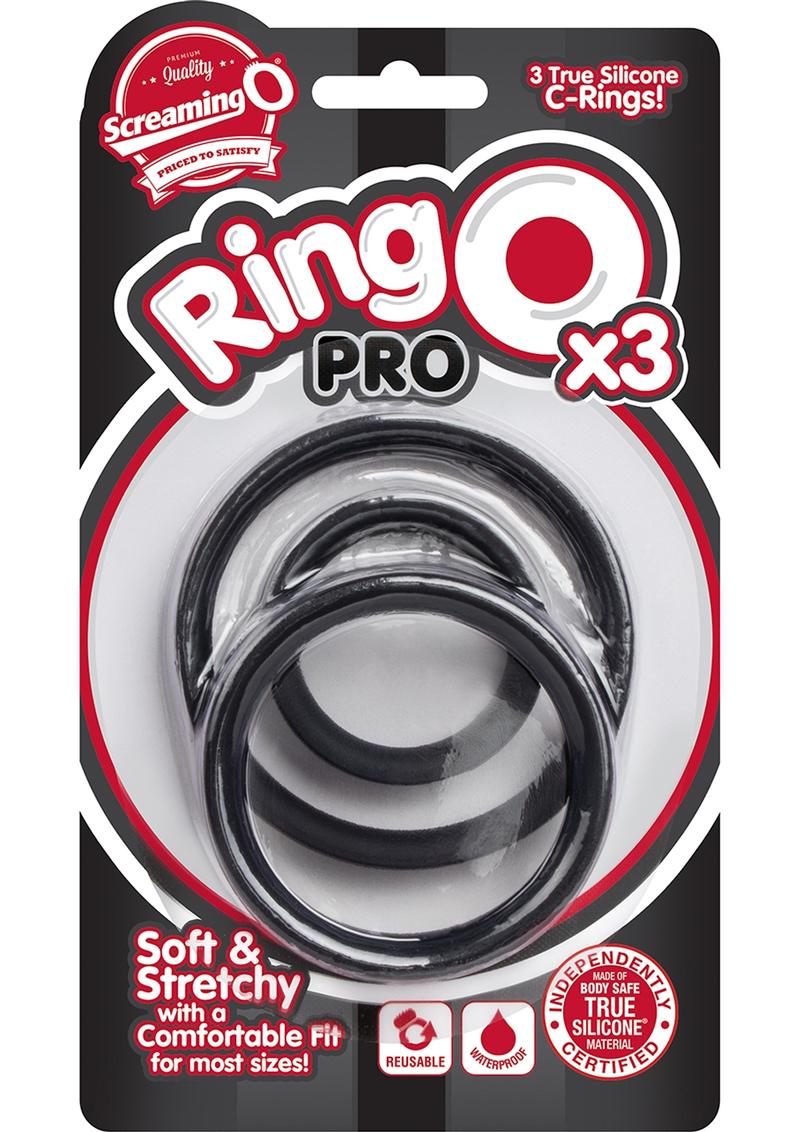 Screaming O Ring O Pro x3 Silicone Waterproof C-Rings Set