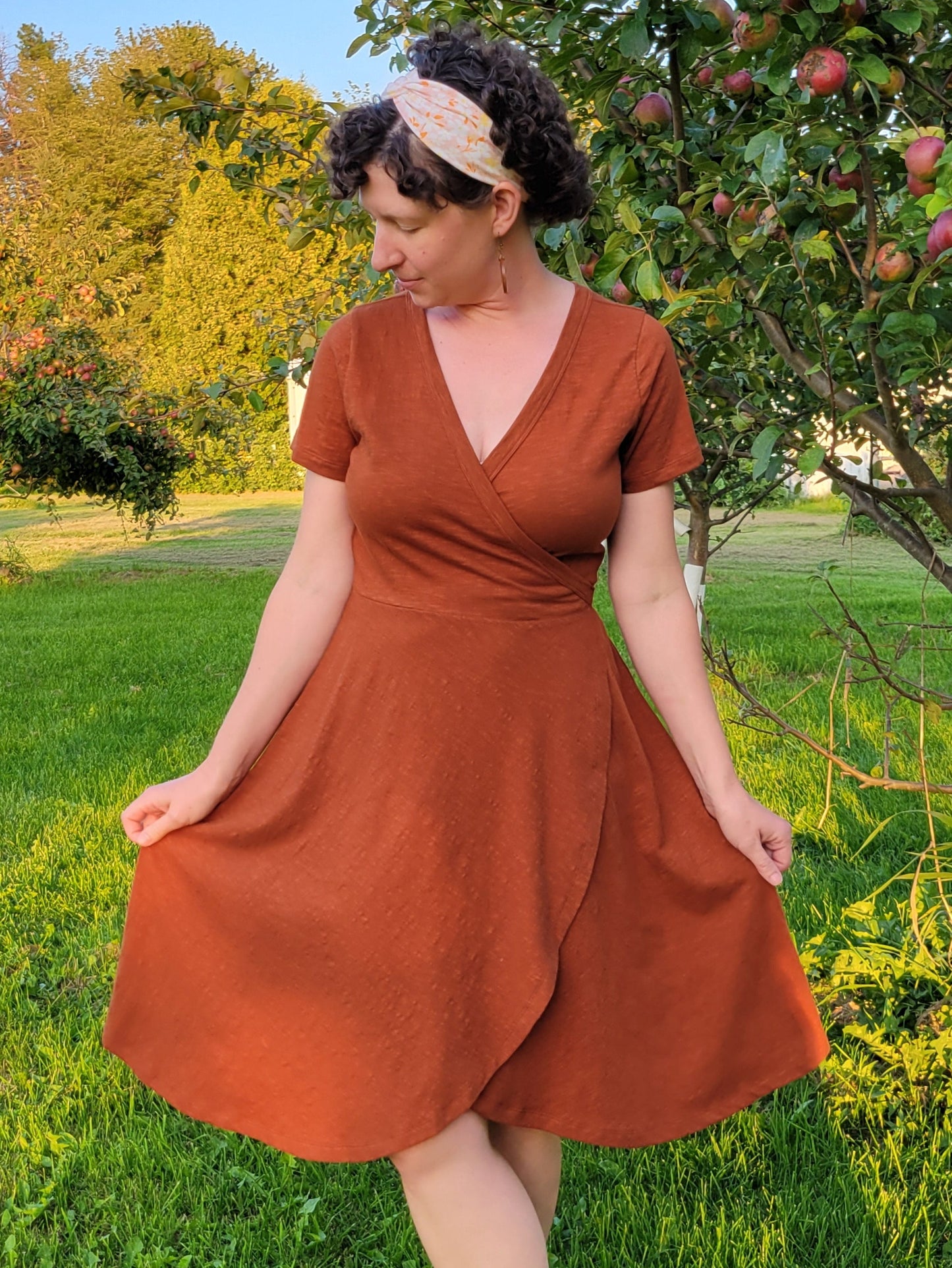 Organic American Made Cotton - Slub Wrap Dress
