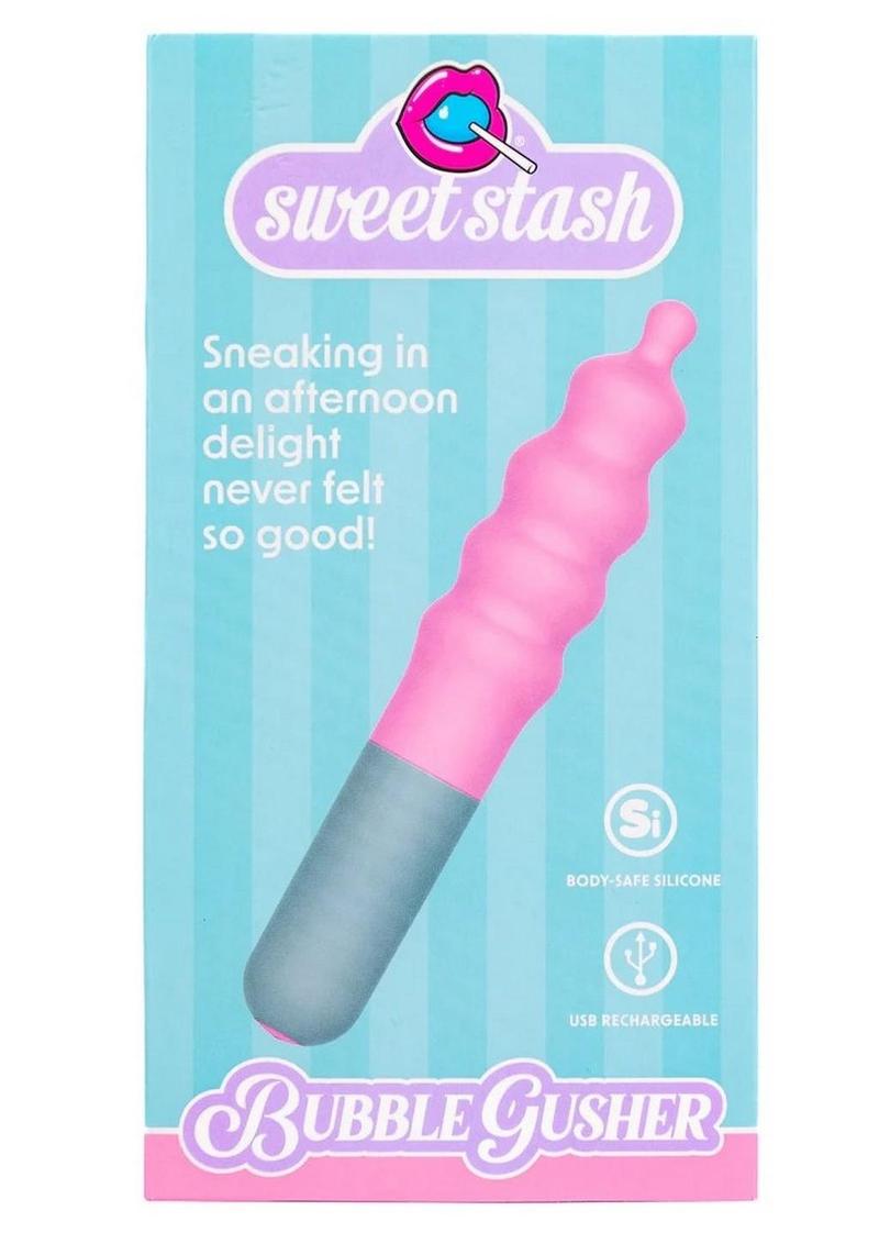 Rock Candy Sweet Stash Bubble Gusher Rechargeable Silicone Vibrator