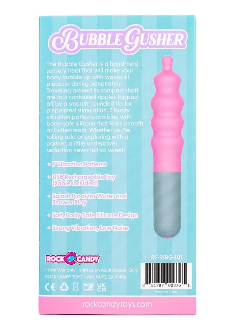 Rock Candy Sweet Stash Bubble Gusher Rechargeable Silicone Vibrator