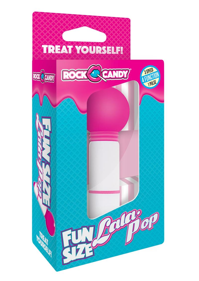Rock Candy Fun Size Lala Pop Mini Massager 3 Speed 4 Function Pulse