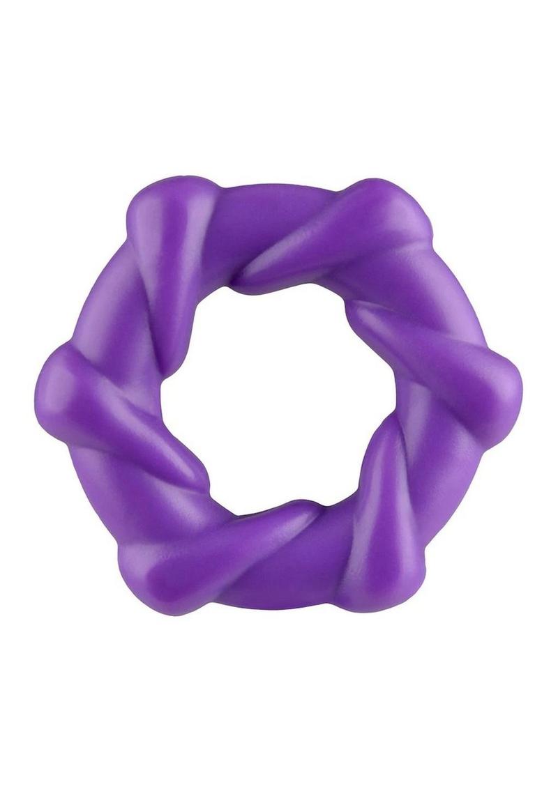 Rock Candy Taffy Twist Snug And Spiraled Erection Ring With Easy Care