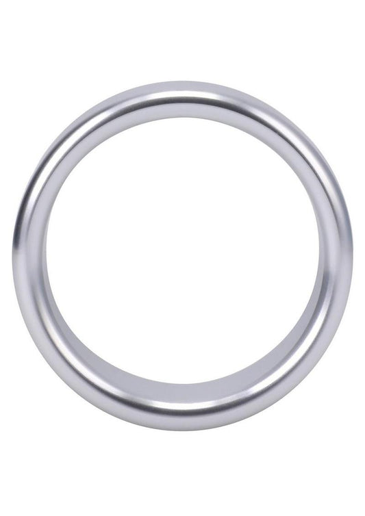 Rock Solid Brushed Alloy Cock Ring by Doc Johnson