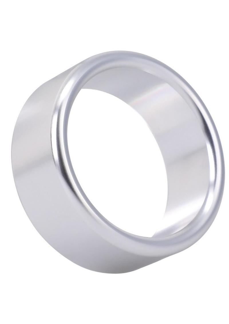 Rock Solid Brushed Alloy Cock Ring by Doc Johnson