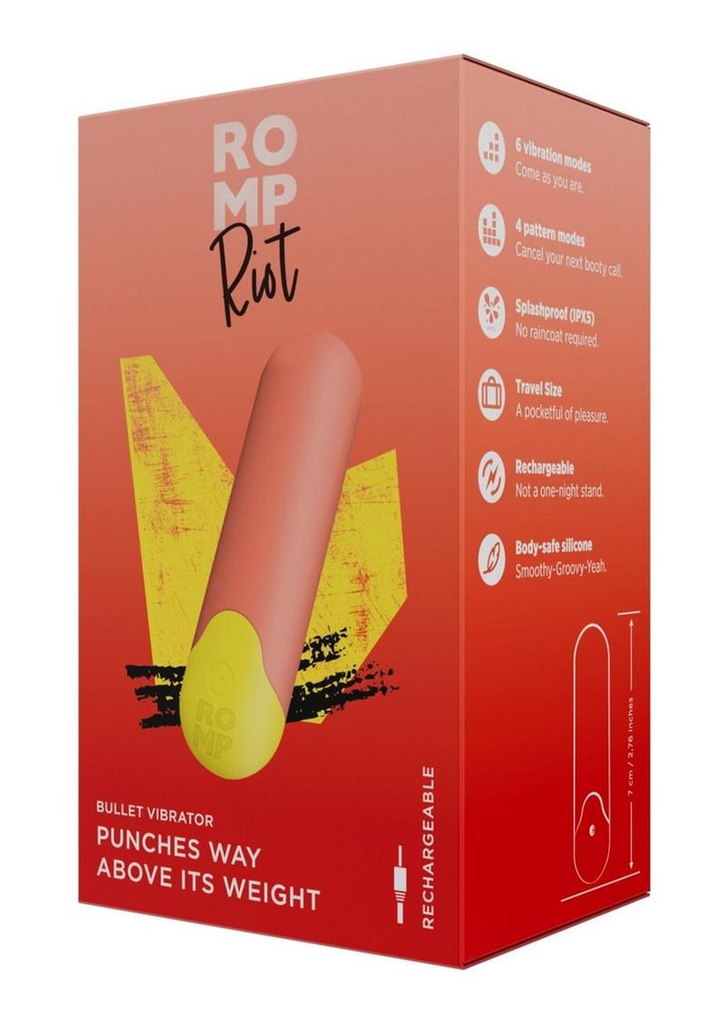 ROMP Riot Rechargeable Silicone Bullet Vibrator 6 Vibration Modes