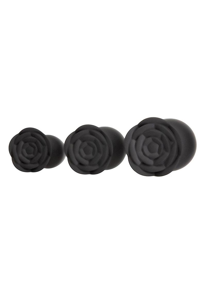 Roses Til’ Dawn 3-Piece Silicone Butt Plug Set