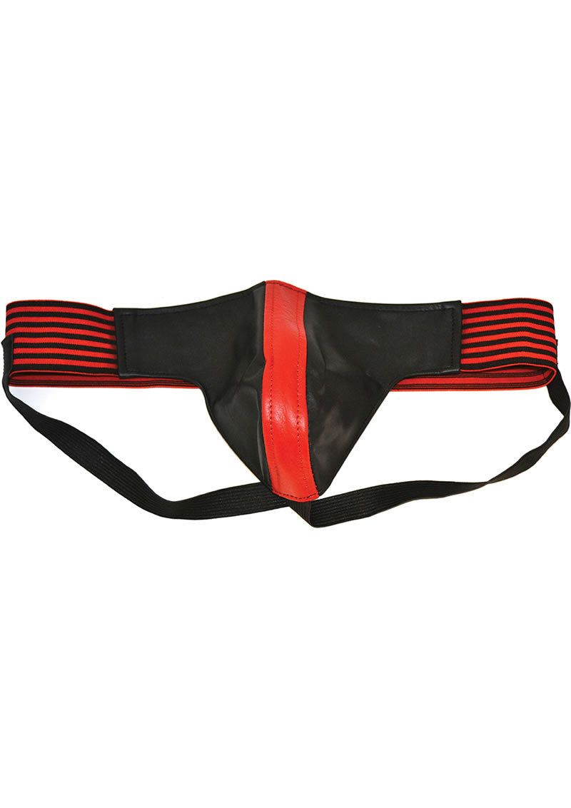 Rouge Leather Jock Strap Bondage-Inspired Support Gear