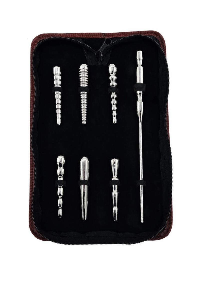 Rouge Stainless Steel Penis Plug Set with Handle 8 Unique Designs