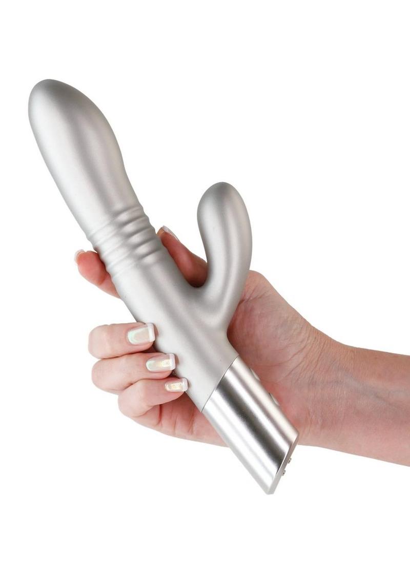 Royals Grace Rechargeable Rabbit Vibrator – Gray