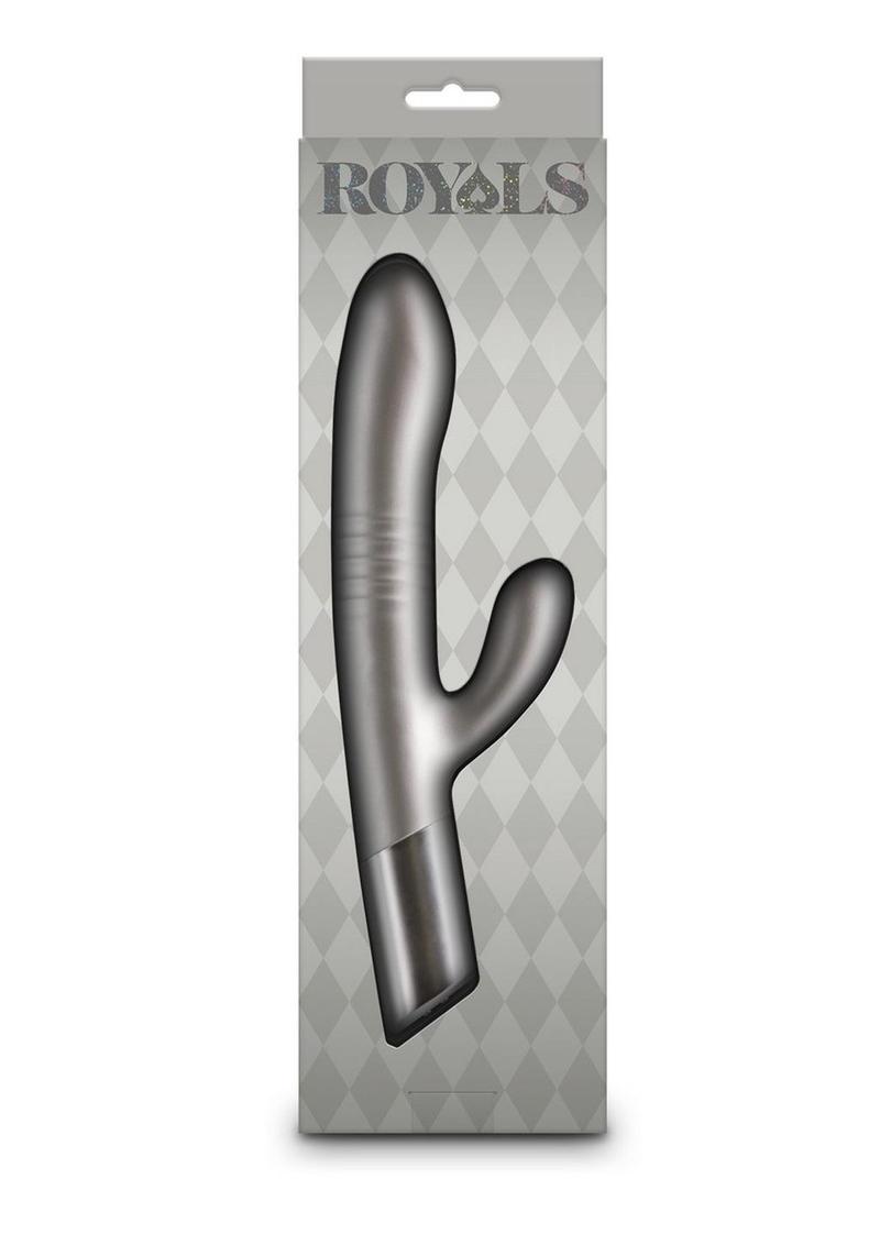 Royals Grace Rechargeable Rabbit Vibrator – Gray