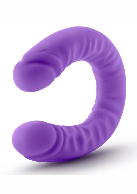 Ruse 18 Inch Silicone Slim Double Dong Flexible Purple Pleasure Toy