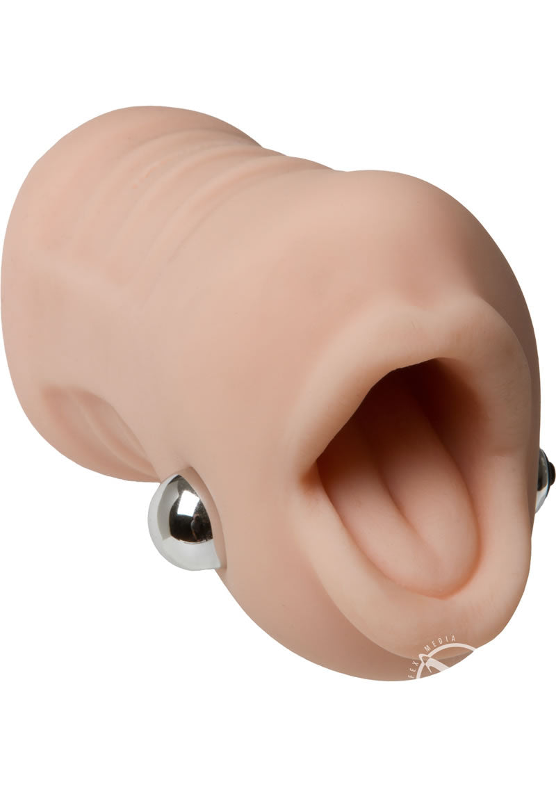 Sasha Grey UltraSkyn Vibrating Deep Throat Sucker Vanilla