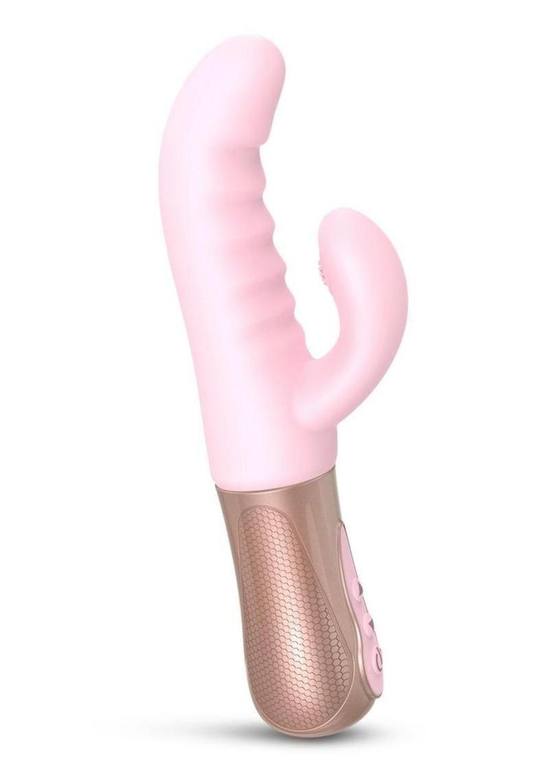 Sassy Bunny Thrusting Rabbit Dual-Motor Rechargeable Silicone Vibrator