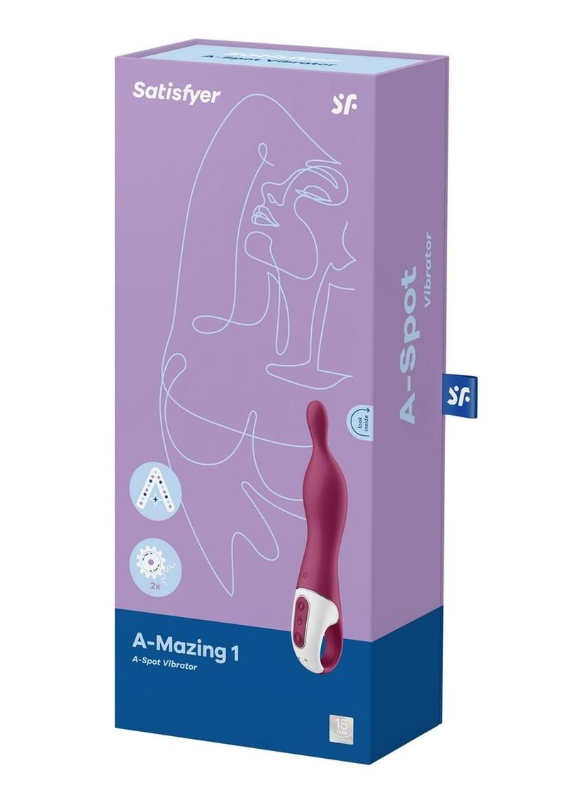 Satisfyer A-Mazing 1 Rechargeable Berry Silicone A-Spot Vibrator