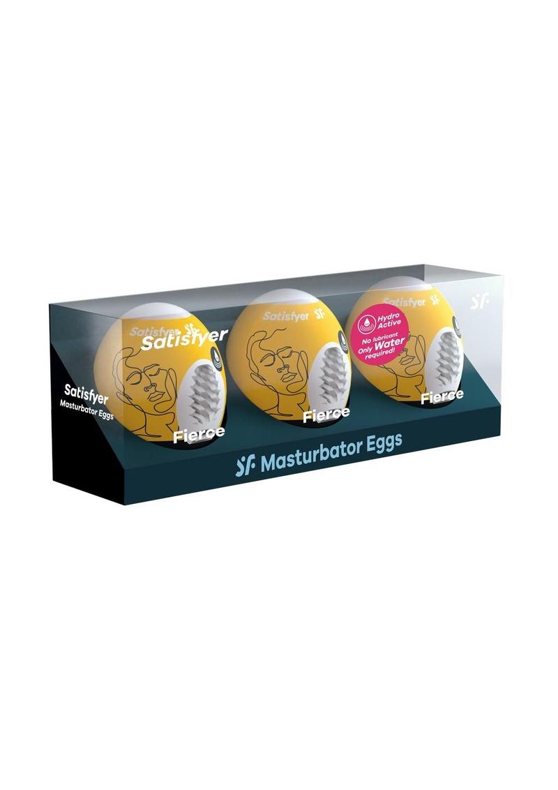 Satisfyer Fierce Textured Masturbator Egg 3-Pack Set