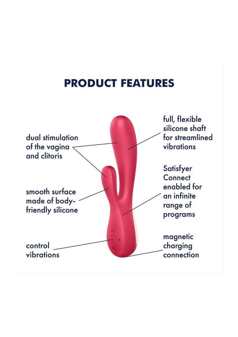 Satisfyer Mono Flex Silky Silicone Rabbit Vibe With Flexible Design