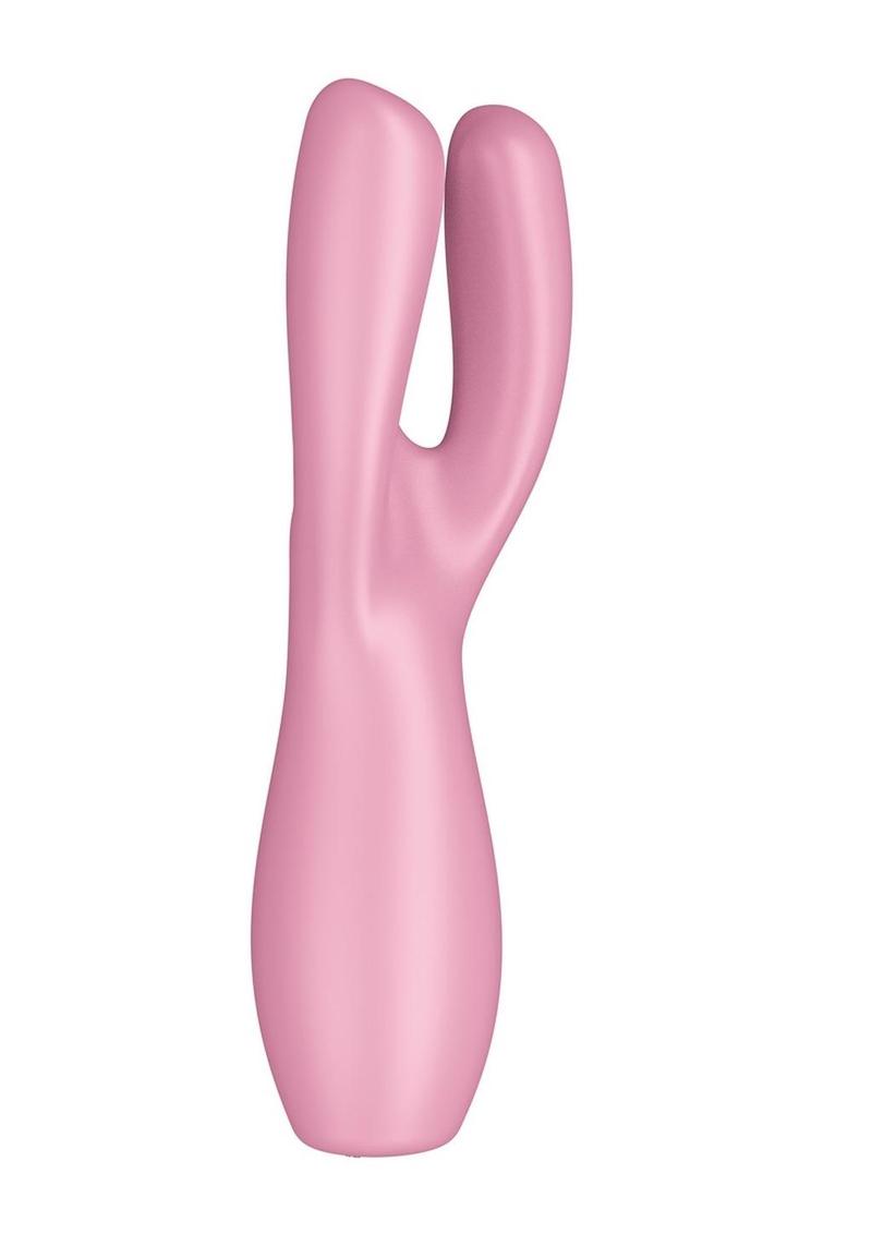 Satisfyer Threesome Rechargeable Silicone Vibrator with Dual Stimulation
