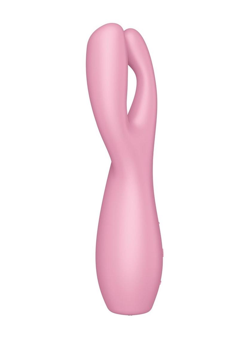 Satisfyer Threesome Rechargeable Silicone Vibrator with Dual Stimulation