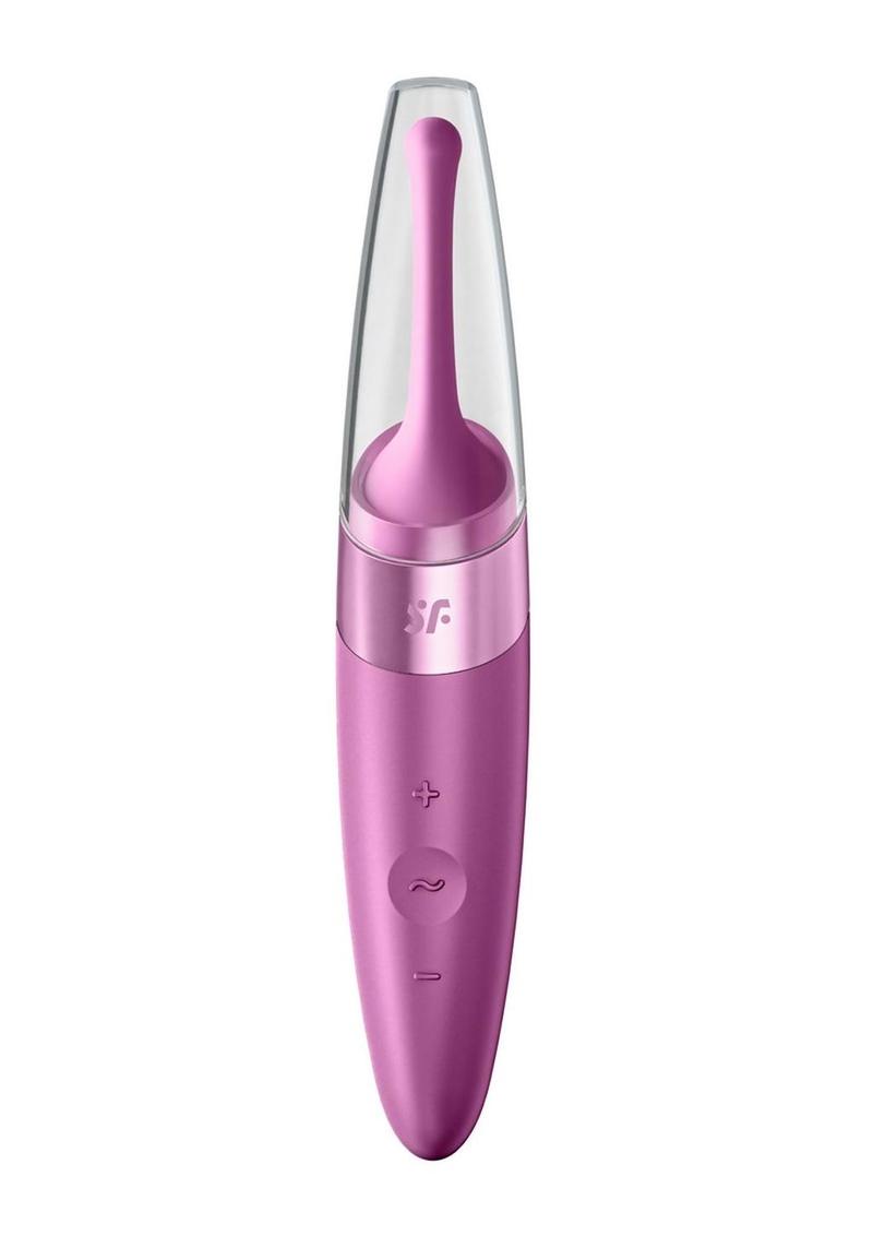 Satisfyer Twirling Delight Tip Vibrator Rechargeable Stimulator in Berry
