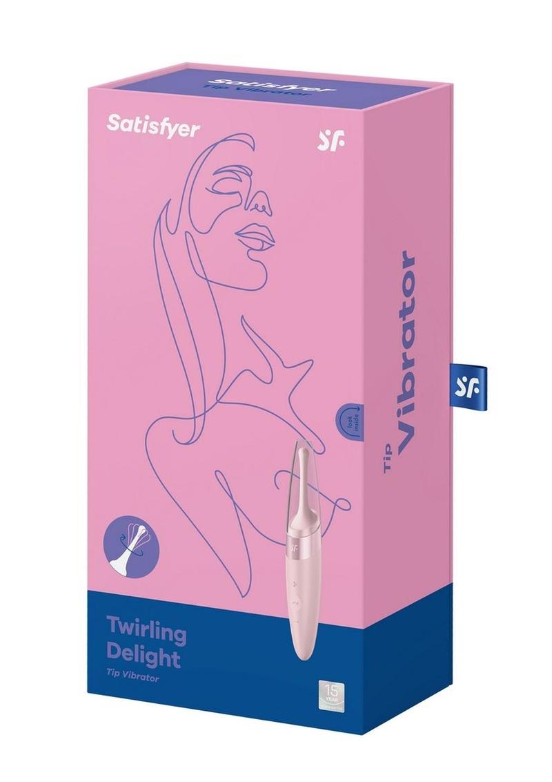 Satisfyer Twirling Delight Tip Vibrator Rechargeable Stimulator in Berry