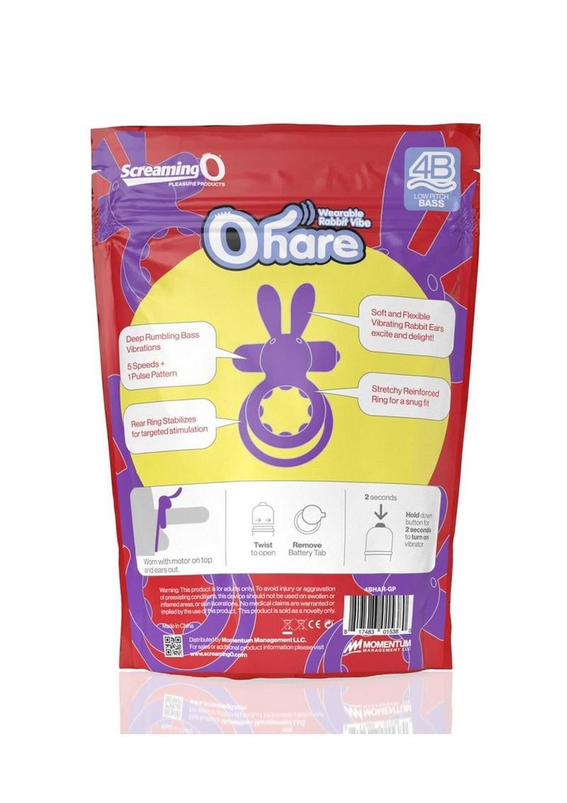 Screaming O 4B Ohare Vibrating Cock Ring