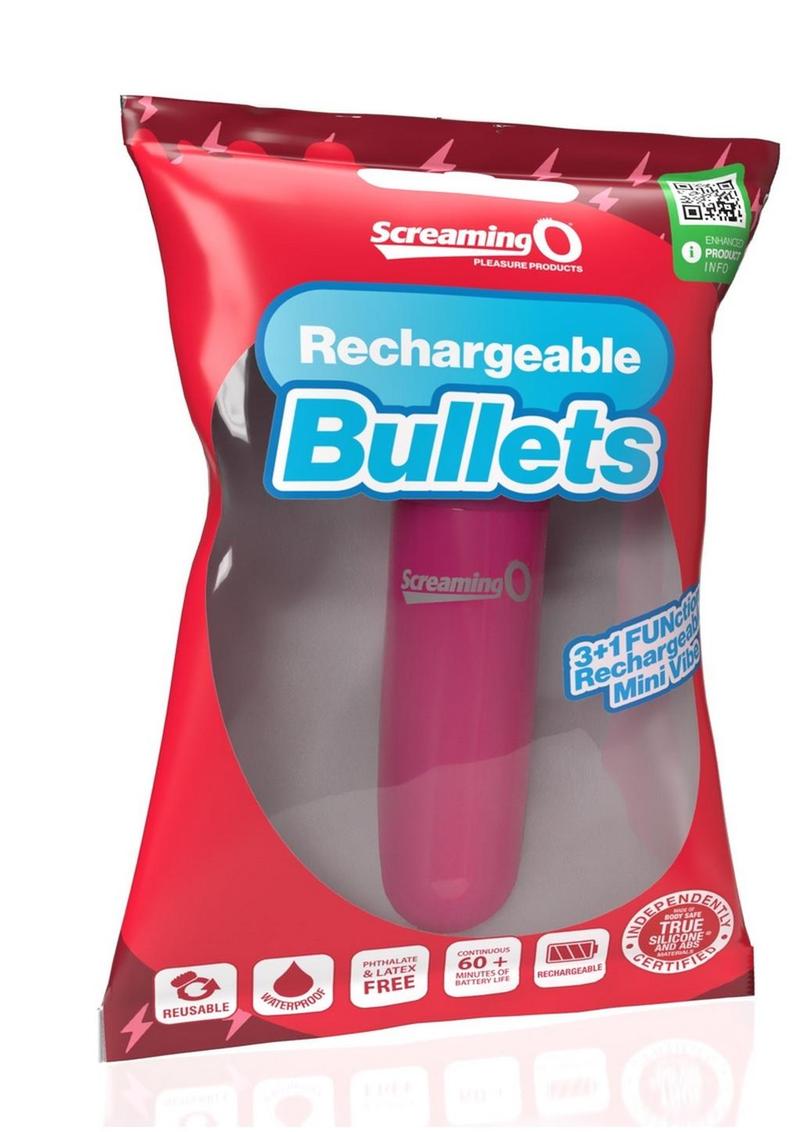 Screaming O Rechargeable Bullets - 3+1 Function Mini Vibrator
