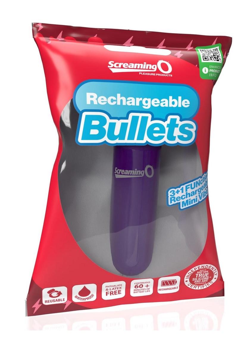 Screaming O Rechargeable Bullets - 3+1 Function Mini Vibrator