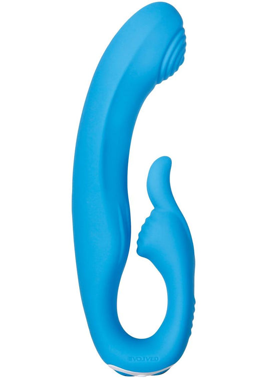 Evolved Sea Breeze Bunny Rechargeable Silicone G-Spot Rabbit Vibrator
