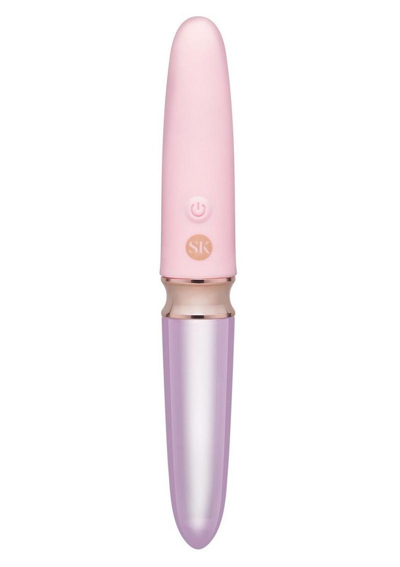 Secret Kisses Lipstick Dual-Ended Glass And Silicone Vibrator