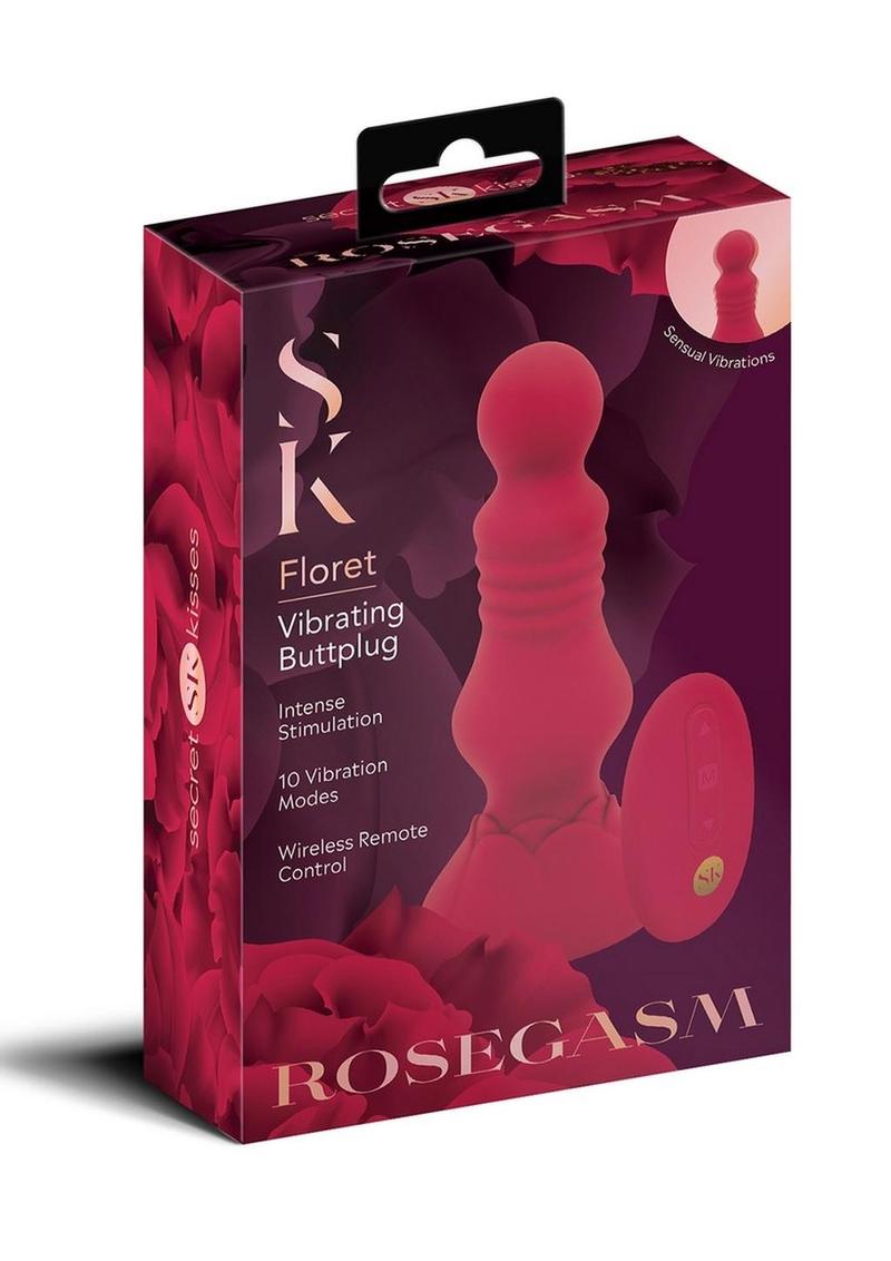 Secret Kisses Floret Rechargeable Vibrating Butt Plug