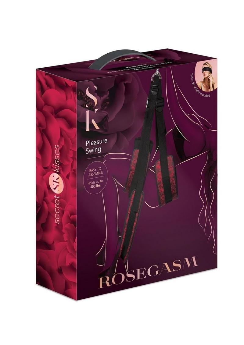 Secret Kisses Rosegasm Pleasure Swing with Satin Blindfold