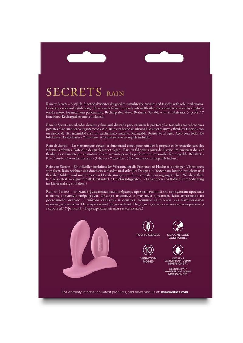 Secrets Rain Rechargeable Silicone Remote Control Vibrators