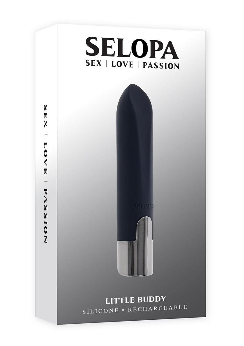 Selopa Little Buddy Rechargeable Silicone Bullet Vibrator - Black