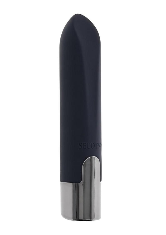 Selopa Little Buddy Rechargeable Silicone Bullet Vibrator - Black