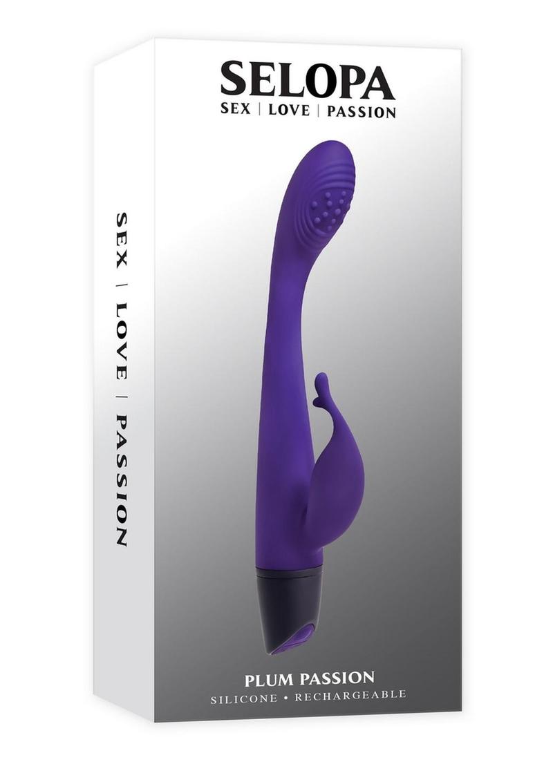 Selopa Plum Passion Rechargeable Dual Stimulating Silicone Vibrator