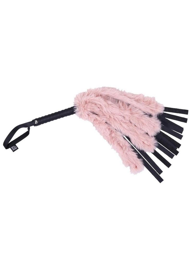 Sex And Mischief Brat Faux Fur Flogger Pink And Black Impact Play