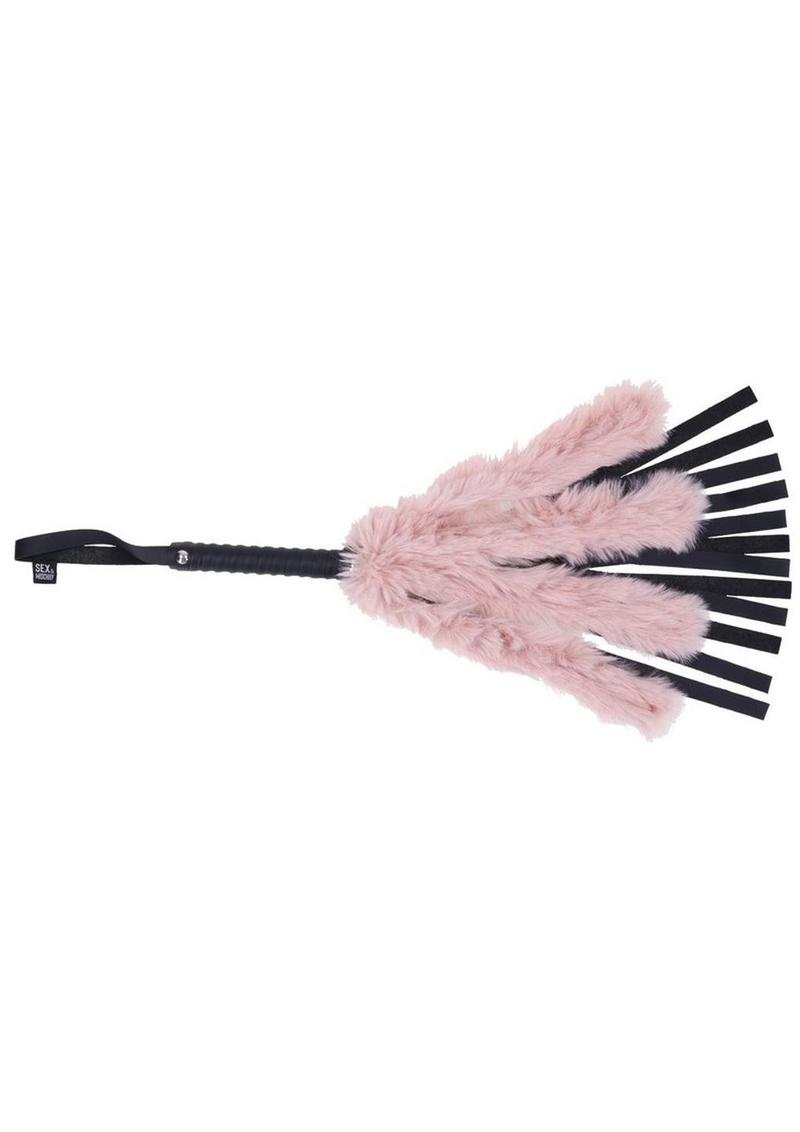 Sex And Mischief Brat Faux Fur Flogger Pink And Black Impact Play