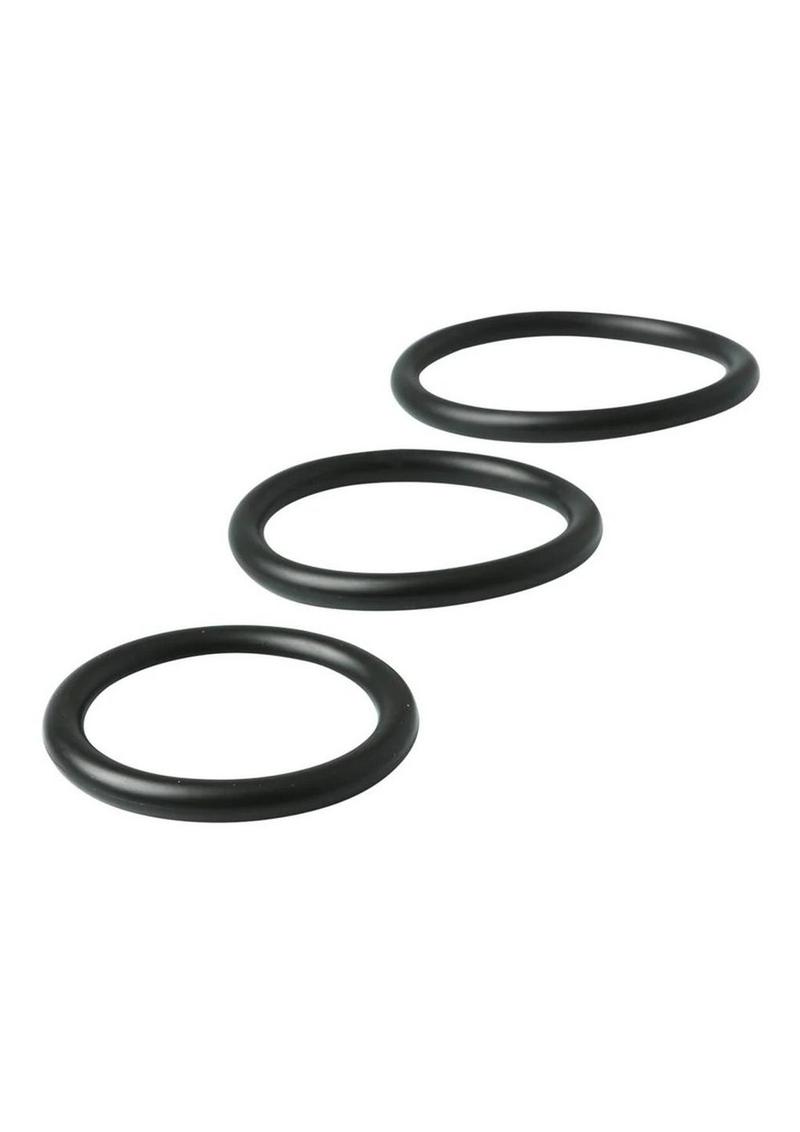Sex And Mischief Nitrile Cock Ring 3 Pack With Stretchy And Durable