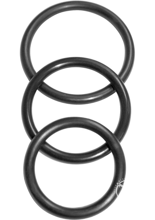 Sex And Mischief Nitrile Cock Ring 3 Pack With Stretchy And Durable