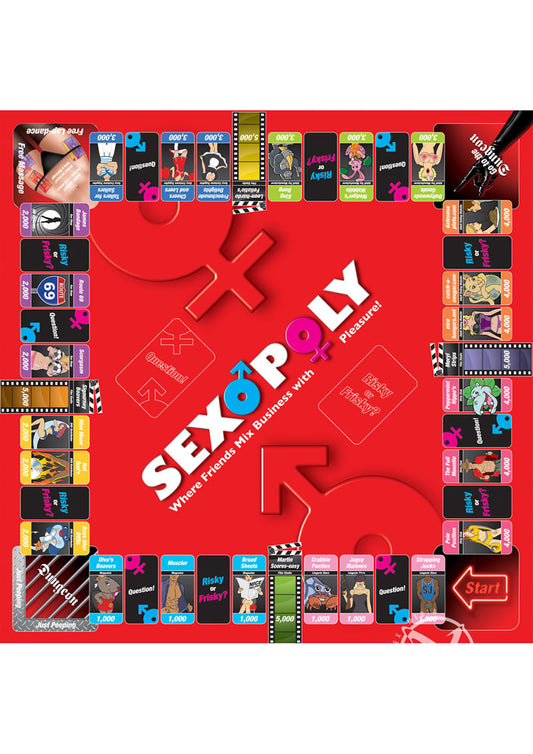 Sexopoly Board Game Fun Adult Party Game